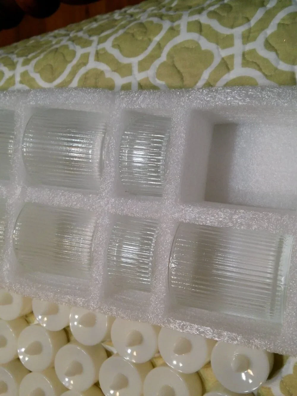 23 VOTIVES AND 23 CANDLES WITH BATTERY GREAT CONDITION